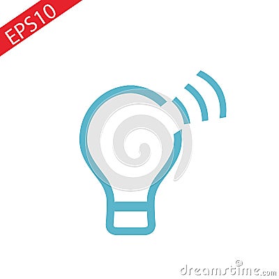 Lamp line icon,vector illustration. Flat design style. vector lamp line icon illustration isolated on White background,lamp line i Cartoon Illustration