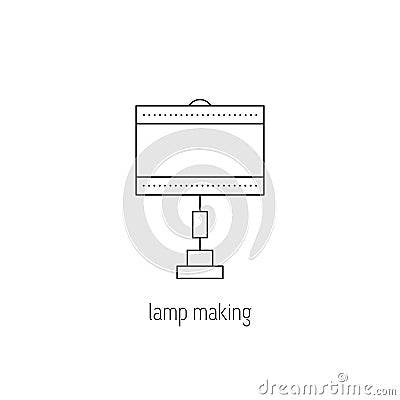 Lamp making line icon Vector Illustration