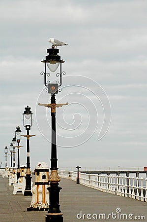 Lamp posts at Whitby North Yorkshire. Stock Photo