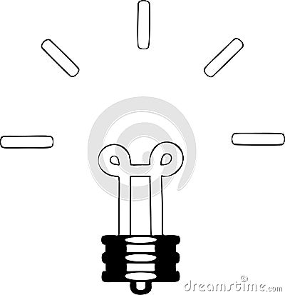 Lamp vector illustration on white background Vector Illustration