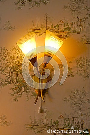 Lamp, wall lamp in the style of the 50s - Image - Stock Photo