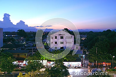 Lampang Evening Scene Editorial Stock Photo