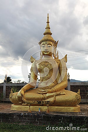 Lamphun temple thailand Stock Photo