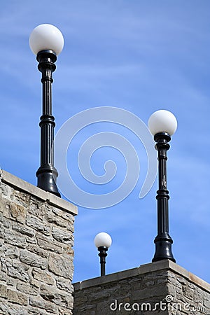 Lampposts And Sky Stock Photo