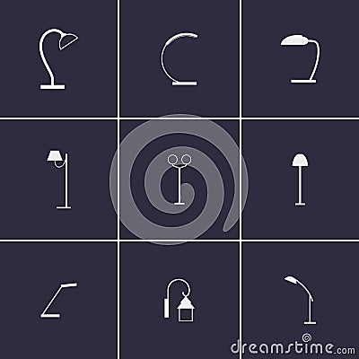 Lamps icons Vector Illustration