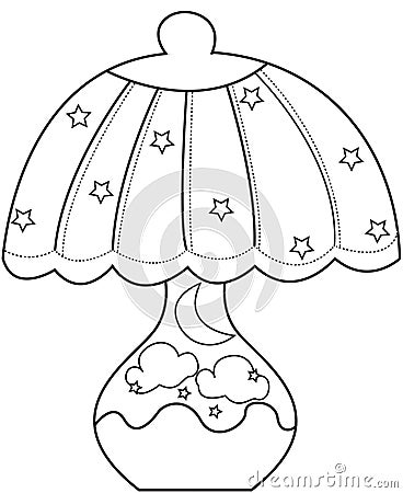 Lampshade coloring page Stock Photo