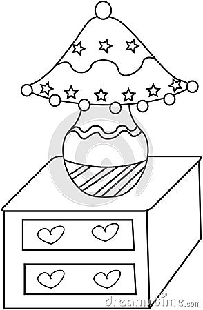 Lampshade coloring page Stock Photo