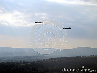 Lancaster Bombers. Editorial Stock Photo