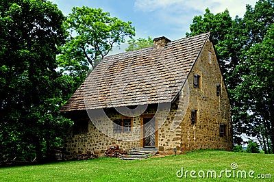 Lancaster, PA: 1719 Hans Herr House Editorial Stock Photo