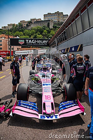 Lance STROLL, Racing Point, Monaco 2019 Editorial Stock Photo