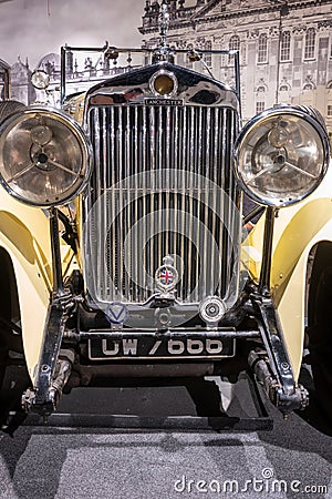 1929 Lanchester 30HP sports tourer Editorial Stock Photo