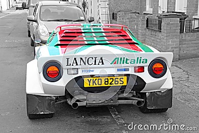 Lancia sponsored racing car Editorial Stock Photo