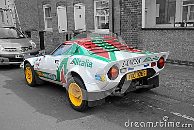 Lancia sponsored racing car Editorial Stock Photo