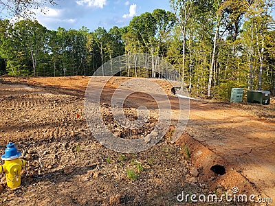 Land cleared ready for construction Stock Photo