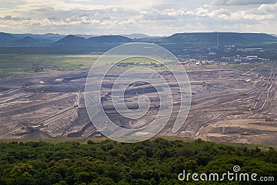 Land coal mining Stock Photo