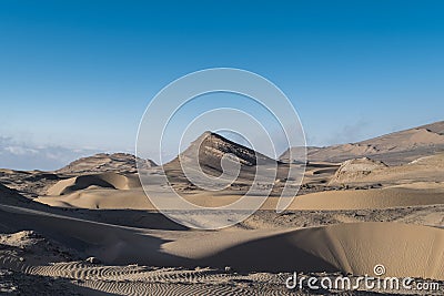 Land desertification scene Stock Photo