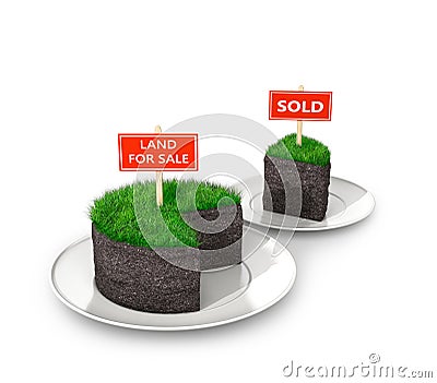 Land plot, sale or lease of land Stock Photo