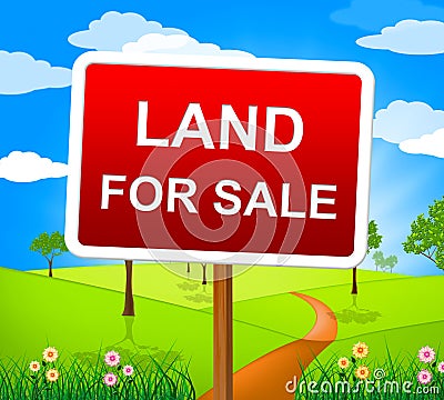 Land For Sale Means On Market And Purchase Stock Photo