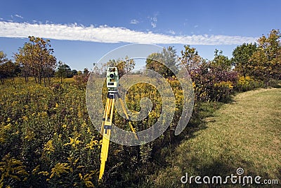 Land Surveying Stock Photo