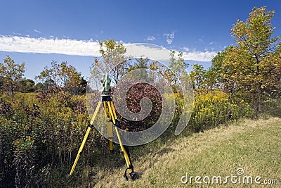 Land Surveying Stock Photo