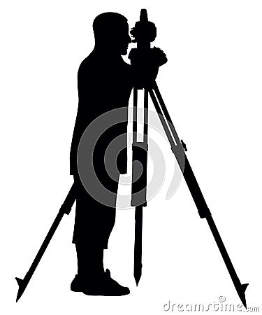 Land surveyor Vector Illustration