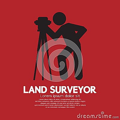 Land Surveyor Black Graphic Symbol Vector Illustration