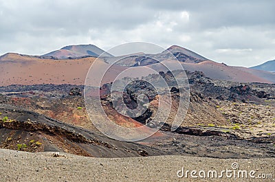 Land of volcanoes Stock Photo