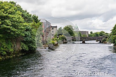 Landascapes of Ireland. Galway city and Corrib river Stock Photo