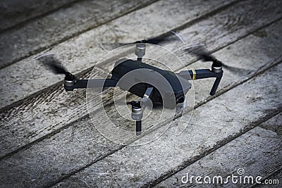 Landed Drone Stock Photo