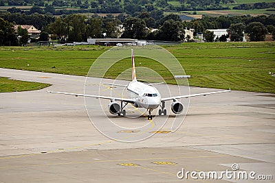 Landed Plane Editorial Stock Photo