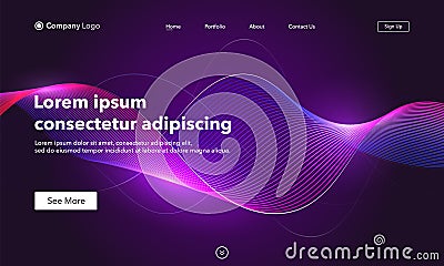 Landing Page. Abstract background website. Template for websites, or apps. Modern design. Abstract vector style Vector Illustration