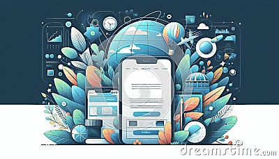 Landing Page Design Designing high converting landing pages fo Stock Photo
