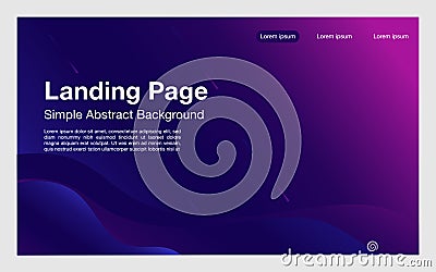 Landing page simple design geometric background Dynamic shapes composition_modern page Stock Photo