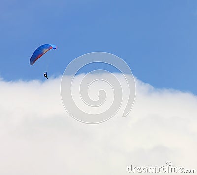 Landing on a sea of clouds Stock Photo