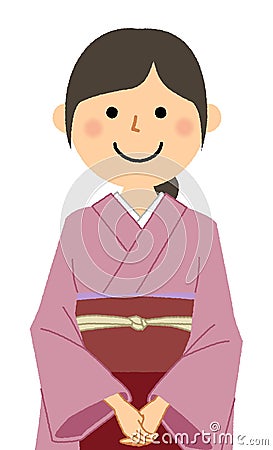 Japanese hotel,Room attendants Vector Illustration