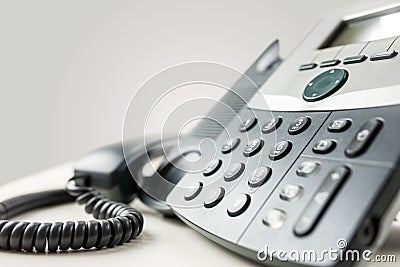 Landline telephone instrument Stock Photo