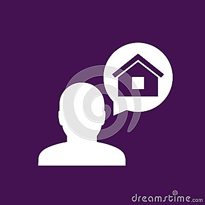 landlord or owner icon, vector Vector Illustration