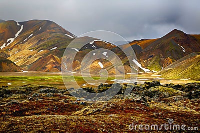 Landmannalaugar in Iceland Stock Photo