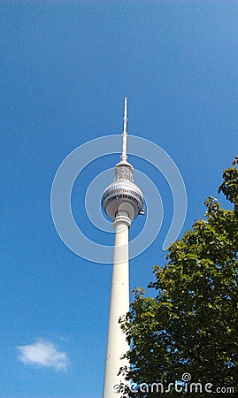 The landmark of Berlin, the television tower ! Stock Photo