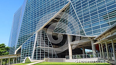 Landmark building BU Diamond at Bangkok University Editorial Stock Photo