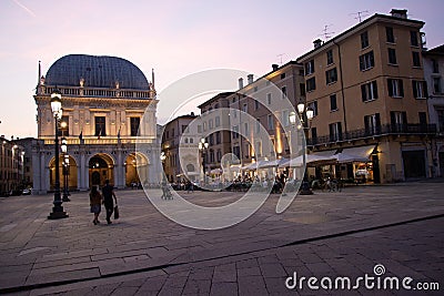 Brescia, the Loggia on the Piazza della Loggia square. City landmark. Lombardy, Italy Editorial Stock Photo