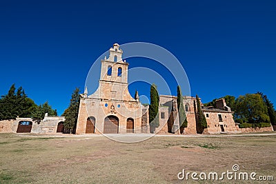 Facade of convent in Ayllon Editorial Stock Photo