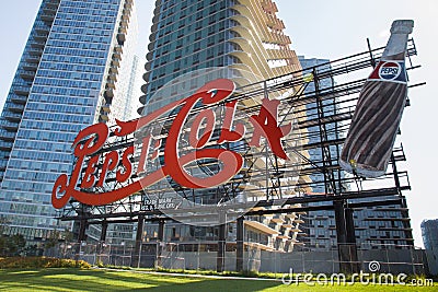 Landmark Pepsi Cola Sign Editorial Stock Photo