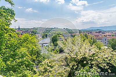 Landmark view from Cieszyn Castle hill in Cieszyn, Poland Stock Photo