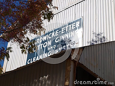 Historic Cotton Gin Still Stands in Rowlette,Texas Editorial Stock Photo