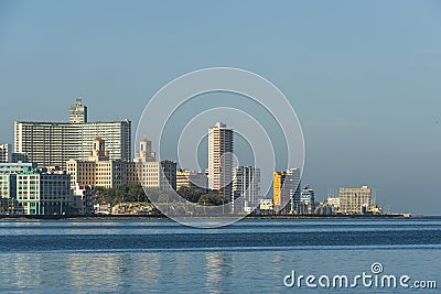 Landmarks at Malecon Havana Editorial Stock Photo