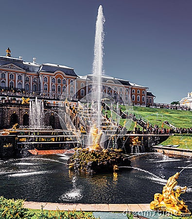 Landmarks Petergof, Russia Editorial Stock Photo