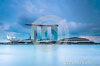Landmarks of Singapore: Marina Bay Sands Stock Photo