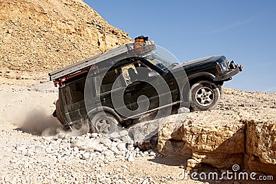 LandRover on the rocks Stock Photo