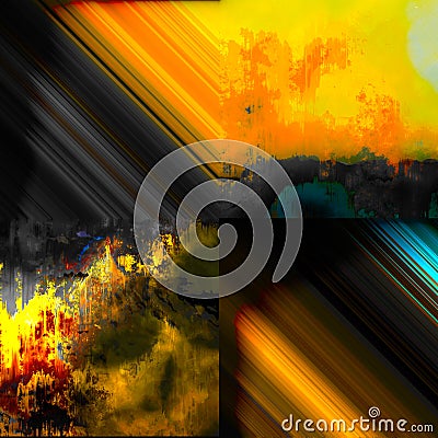 Landscape abstract painting Stock Photo